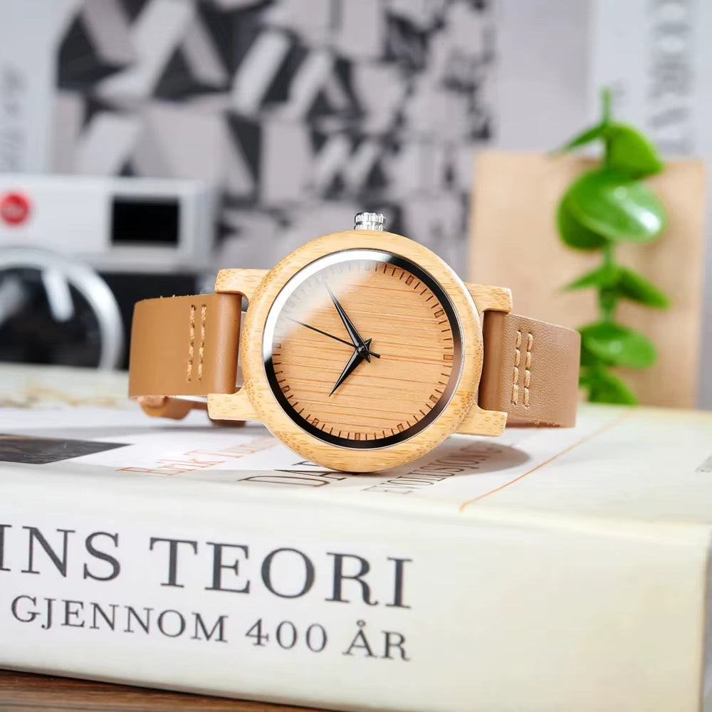 New  Watch Women Relogio Masculino Quartz Watches Men Bamboo Wood Couple Wristwatches Gifts Items Drop Shippingoriginal