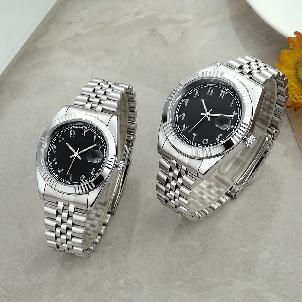 Classic Wristwatch Dial Customize Logo Photo Men Women Stainless Steel Strap Quality Watch