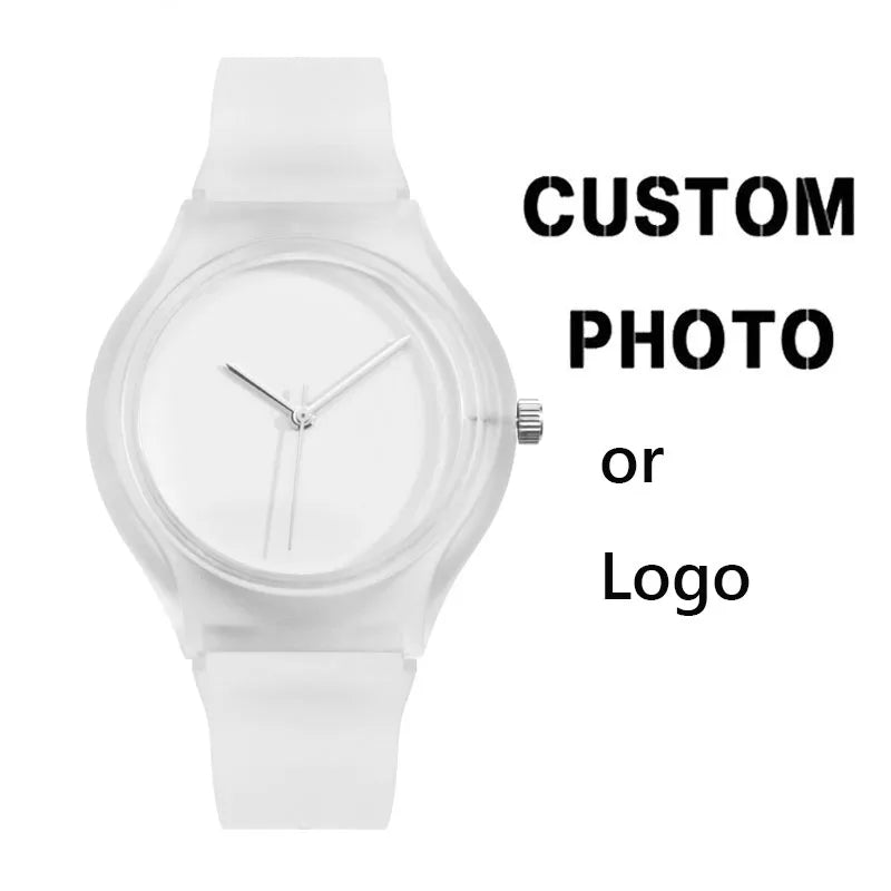 Print Watch Face Custom Photo Watch Men Wristwatch Plastic Case Strap 40Mm