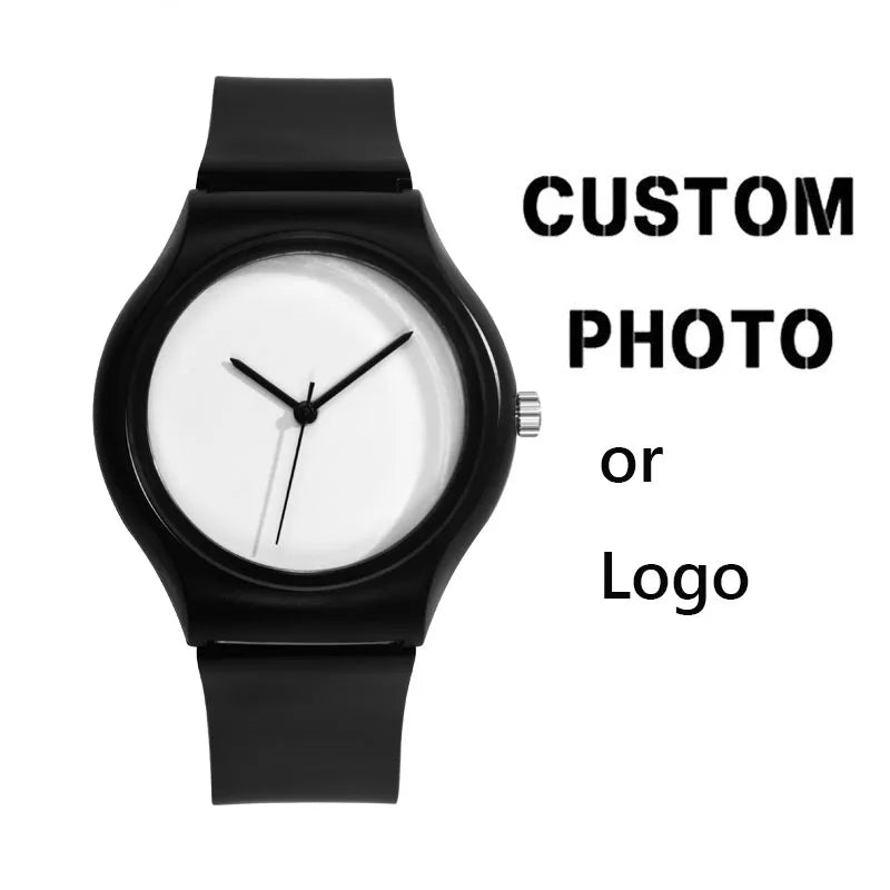 Print Watch Face Custom Photo Watch Men Wristwatch Plastic Case Strap 40Mm