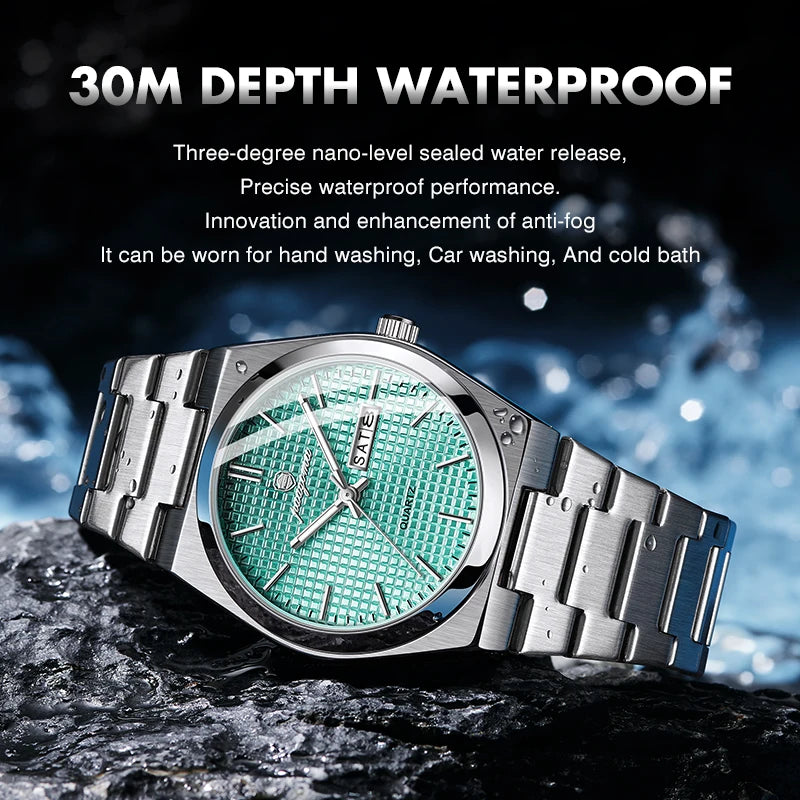 Customized Watch  Luxury Men Clock Fashion Luminous Waterproof Chronograph Date Watch for Man Quartz Men'S Watches Reloj
