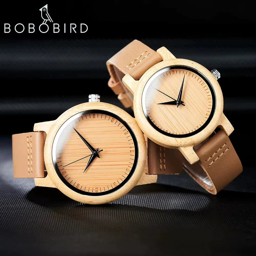 New  Watch Women Relogio Masculino Quartz Watches Men Bamboo Wood Couple Wristwatches Gifts Items Drop Shippingoriginal